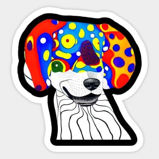 Psychedelic dog Sticker